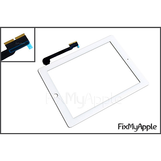 Glass Touch Screen Digitizer - White (With Adhesive) for iPad 3 (The new iPad)
